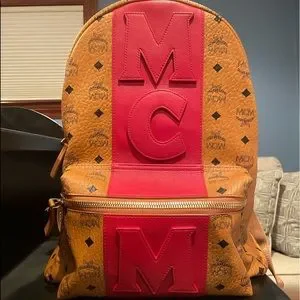 MCM | Bags | Mcm Stark Stripe Visetos Cognacred Brown Coated  display picture 1